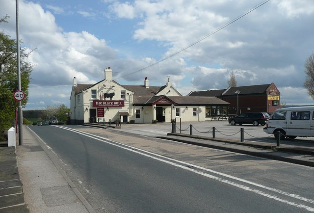 The Black Bull, Bar Lane A637, Midgley,... © Humphrey Bolton cc-by-sa/2 ...