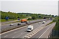 Looking towards M3 Junction 12 from bridge at Otterbourne Hill