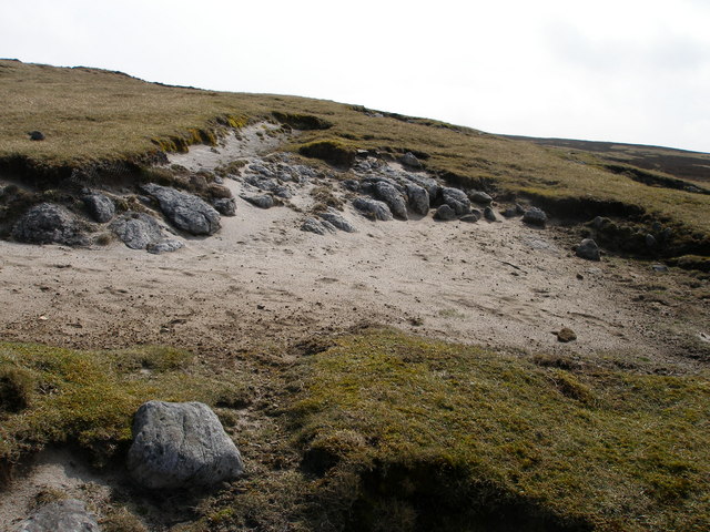 An exposed outcrop of sugar limestone