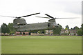 Chinook helicopter visiting Bloxham School