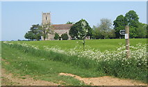 TL9977 : Footpath to St Mary's Church, Market Weston by Andrew Hill