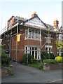 Scaffolding on house in Grove Road