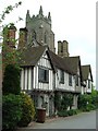 Cottages and church