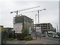 New buildings going up near Fratton Park