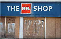 SE3406 : Boarded-up shop on Eldon Street by michael ely