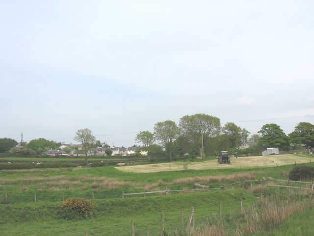 View north-eastwards across fields to the hamlet of Star