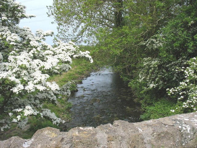 Afon Braint upstream from the bridge