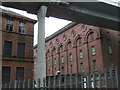 Old buildings and Kingston Bridge at Anderston