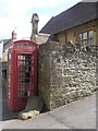 Phone box outside Haselbury School