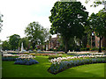 Embankment flower beds