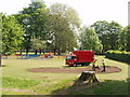 Flower bed preparation at Cowley Recreation Ground