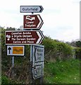 Road signs at Shade Oak junction.