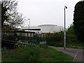 Andover - Asda and the Cinema from the Anton footbridge