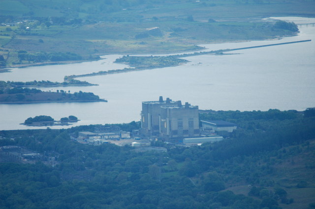 Trawsfynydd reactor buildings & lake