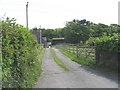 The driveway of Minffordd Farm