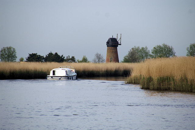 Approaching Toft Monks Drainage Mill