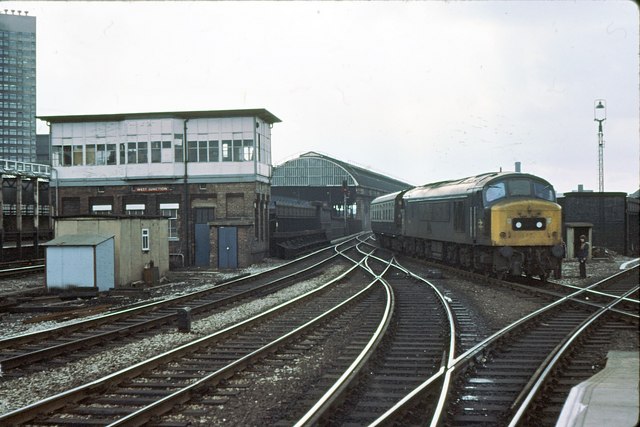 Manchester Victoria West Junction signalbox 1979