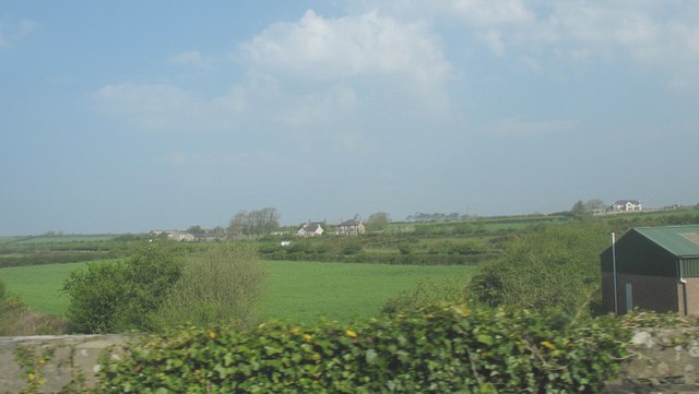 View NW across farmland towards the western section of the Star Trading Estate
