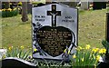 A memorial stone in Woodlands Cemetery