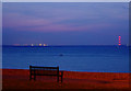 Seat on Queens Road looking over the solent