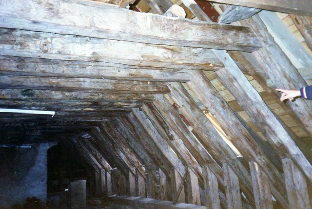 Old roof beams in Castle Grant