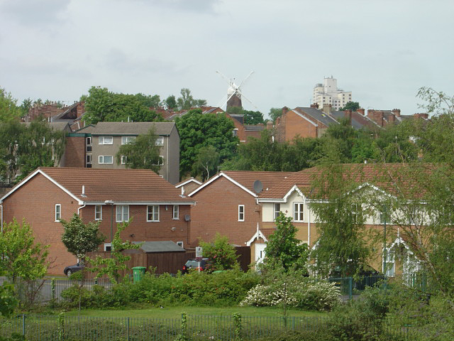 View of Sneinton from Manvers Street railway bridge