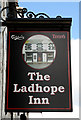 The Ladhope Inn sign