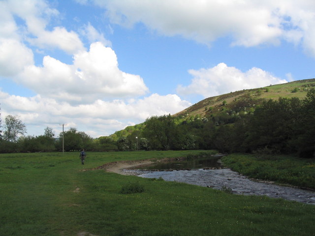 Alongside the River Teme, approaching the Shropshire Hills