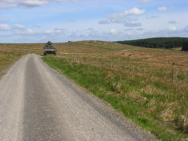 Forest road and tank, Spadeadam