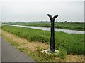 TF0771 : Sustrans Milepost by the Witham on National Route 1 by Ian Paterson