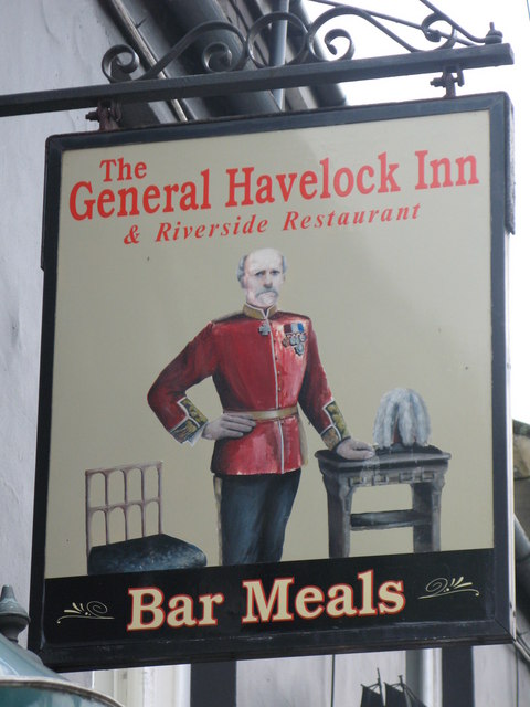 Sign for the General Havelock Inn