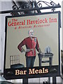 Sign for the General Havelock Inn