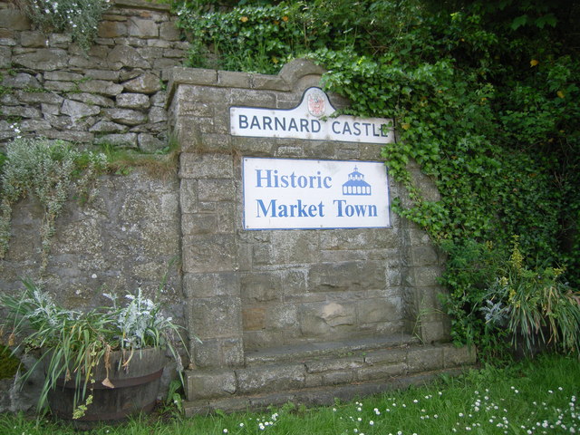 Barnard Castle town sign
