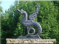 Thorpe Lodge (B&B) - cast iron dragon on gate