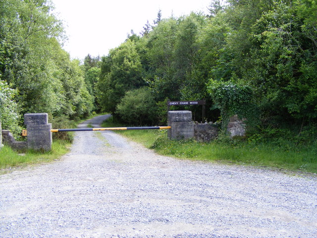 Entrance to Chevy Chase Wood - Derrywee West Townland