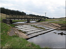 NY6674 : Bridge, ford and weir on Butter Burn by Mike Quinn
