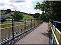 Ramp from footbridge, Buckland estate