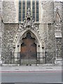 Doorway to Catholic Church, Clapham Park Road, London SW4