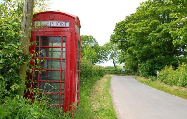 Rural phone box near Portaferry
