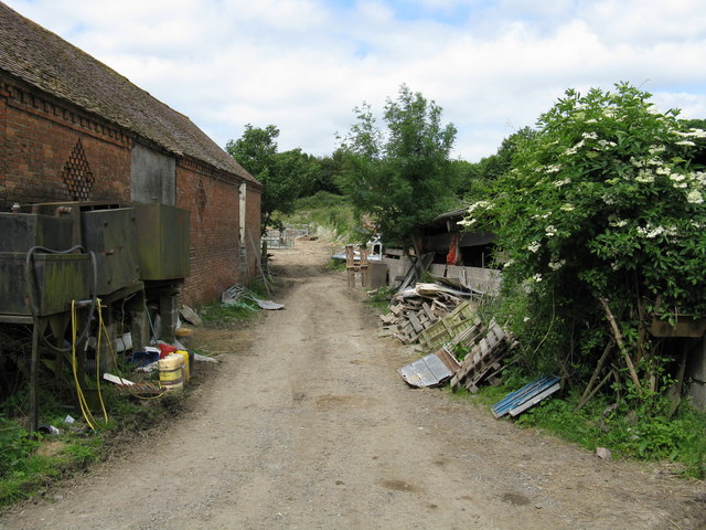 Footpath through the farmyard