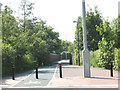 Cycle bridge over main line railway