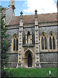 TG1222 : The church of St Michael & All Angels - the priest door by Evelyn Simak
