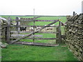 Ruined gate and very narrow stile on Pennine Way