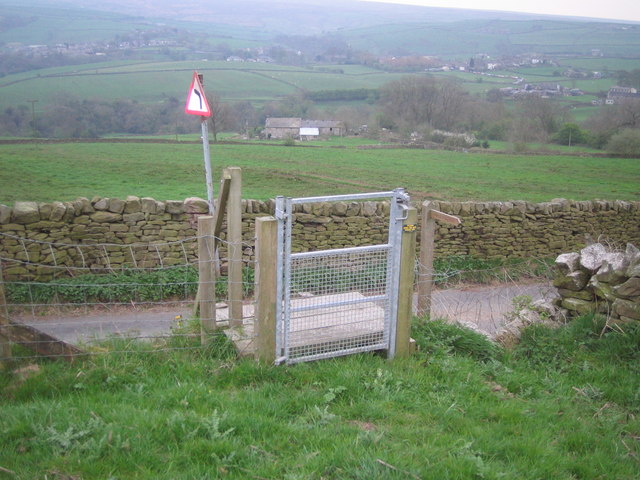 Gate and steps on to Shop Lane