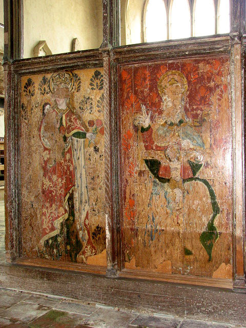 St Mary's church - C15 rood screen detail