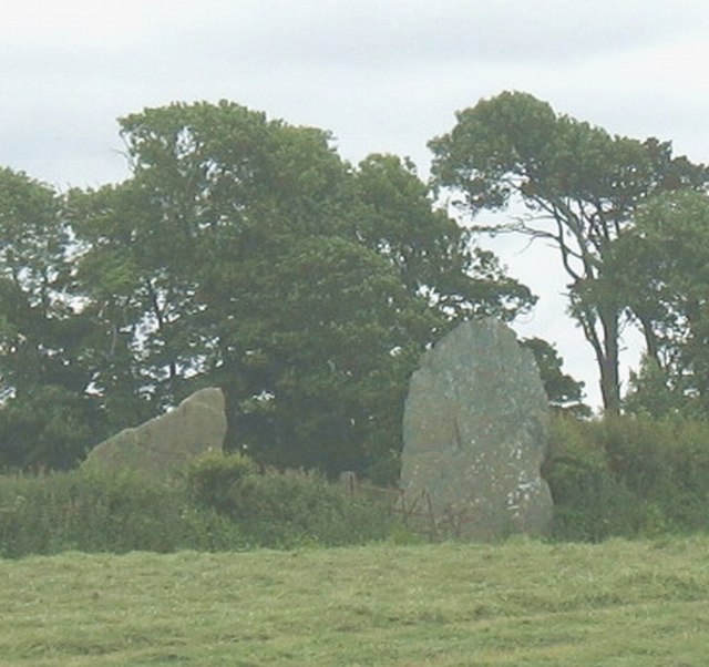 The Bryn Gwyn Standing Stones from the west