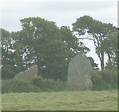 SH4666 : The Bryn Gwyn Standing Stones from the west by Eric Jones