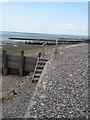 Steps down onto Felpham beach