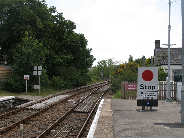 Southern approaches to Brora Station