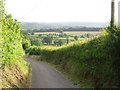 Looking down the lane towards Penrhiwgoch